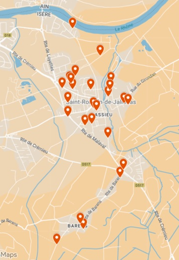 Carte des colistiers